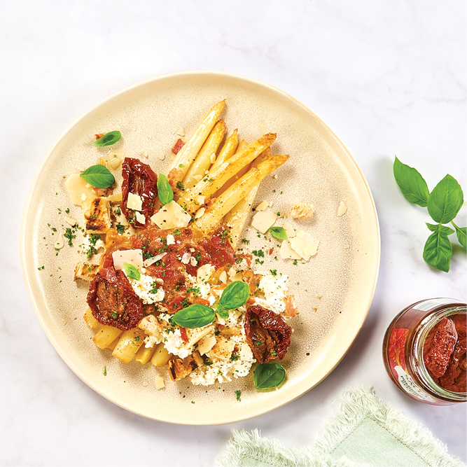 Food photography top shot