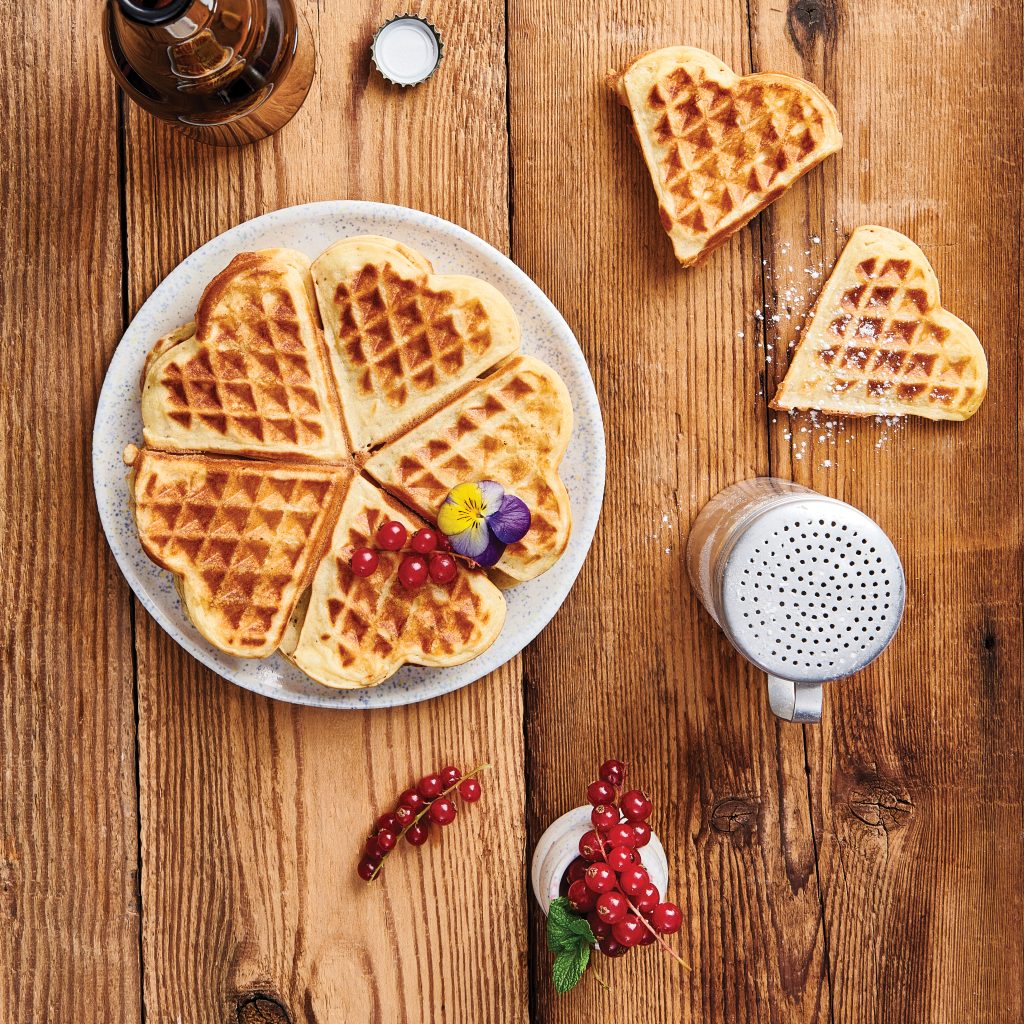 Food styling studio Belgian waffle recipe